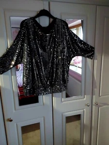 Wallis Cold Shoulder Sparkly Top. Size M - Picture 1 of 7