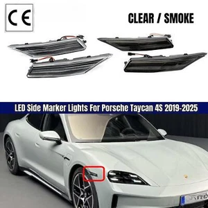 Luces de estacionamiento LED transparentes/humo para Porsche Taycan 4S 2019-25 - Imagen 1 de 14