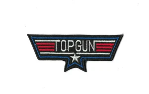 TOP GUN Iron on / Sew on Patch Embroidered Badge Motif Movie PT491 - Picture 1 of 1
