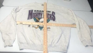 Vtg Mighty Ducks Sweater NHL Logo Ravens Athletic 1994 Made In Canada XL Gray - Bild 1 von 12