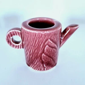 Jarrón maceta miniatura cerámica artística vintage malva granate  - Imagen 1 de 10