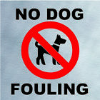 NO DOGS FOULING, Parks Public Path Warning Notice Sign Adhesive Cheap 6.5”x1.5”