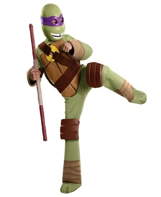 Teenage Mutant Ninja Turtles Deluxe Donatello Costume-8 PIECE SET 8-10 MEDIUM - Image 1 of 4