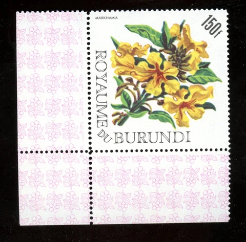 1966 Burundi Scott #156 Mint Never Hinged High Value from Set -Very Fine Cover