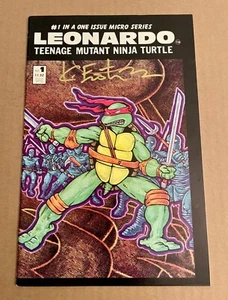 Leonardo #1 Firmado Kevin Eastman Mirage 1986 Teenage Mutant Ninja Turtles Laird - Imagen 1 de 1
