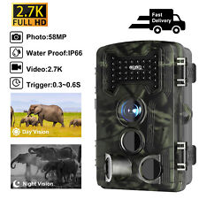 2 Pack 2.7K 58MP 48MP Bluetooth Hunting Game Camera Night Vision Outdoor Cam
