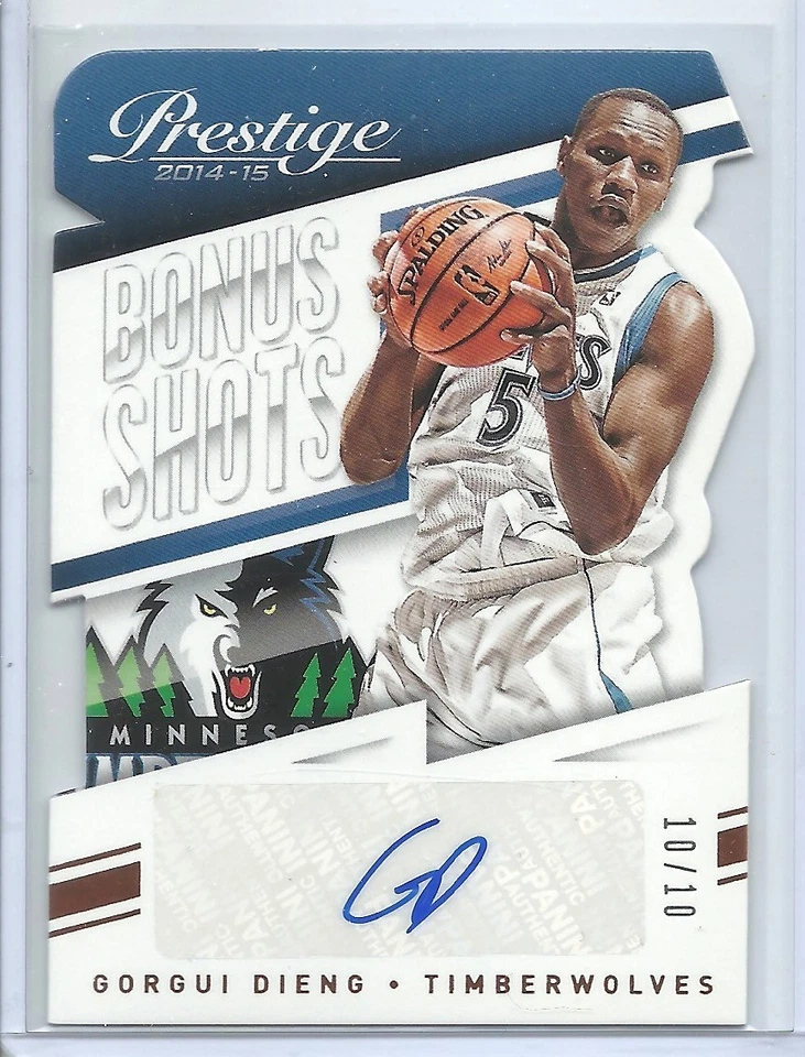 2014-15 PANINI PRESTIGE BONUS SHOTS DIE CUT AUTO GORGUI DIENG /10 TWOLVES - Image 1 of 1