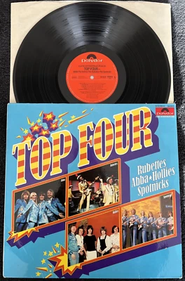 TOP FOUR - 4 TRACKS FROM ABBA, HOLLIES, THE RUBETTES, SPOTNICKS LP GERMANY EX - Image 1 of 4