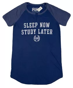 NWT Victorias Secret PINK Short Sleeve Graphic Logo Sleep T-Shirt Size S - Picture 1 of 1