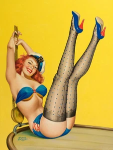 Peter Driben Pin Up Girl Coqueteando - Póster Pin Up Vintage - Imagen 1 de 1