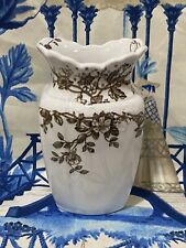 Vintage W.H.Grindley & Co.  Earthenware England Brown Rustic Floral Vase