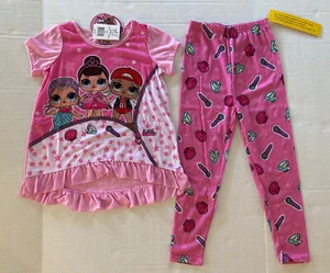 NWT L.O.L. Surprise Size 6 Pink 2pc Pajamas Short Sleeve Top & Long Pants - Picture 1 of 1