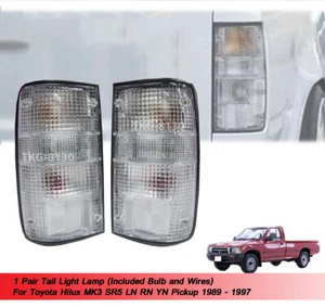 1 Pair Tail Light Lamp Clear Lens Fit Toyota Hilux MK3 SR5 LN 1989 - 1997 - Picture 1 of 7