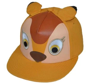 City Hunter Men's Flat 5 Panel Animal Cotton Twill Snapback Baby Deer Yellow - Foto 1 di 2