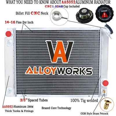 Алюминиевый 4-рядный радиатор для 1984 1985 1986 1987 1988 Pontiac Fiero 2,5 л 2,8 л V6 - Изображение 1 из 4