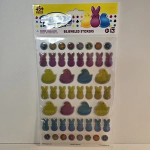 Peeps Brand Bejeweled Sticker Sheet 45+Stickers Easter Scrapbooking NEW - Picture 1 of 5