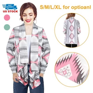 Women's Long Sleeve Open Front Cardigan Cotton & Polyester Sweater Outwear - Picture 1 of 23