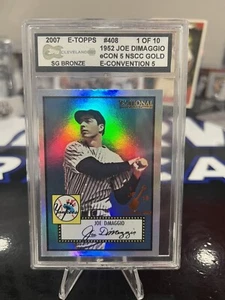 2007 E-Topps #408 1/10 1952 Joe DiMaggio Cleveland * See Notes - Picture 1 of 3