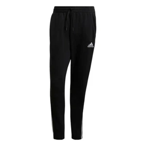 Adidas Men's Joggers French Terry Tapered Cuff Essentials 3-Stripes Gym Pants - Picture 1 of 7