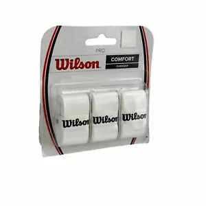 Raqueta de tenis profesional Wilson COMFORT paquete de 3 Overgrip blanca NUEVA en paquete - Imagen 1 de 6