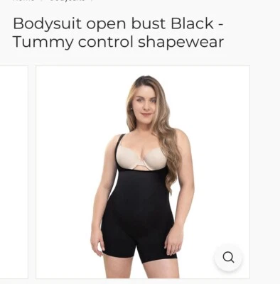 Nuevo con etiquetas Juego de 2 CoCoon Sin Costuras Medio Muslo Busto Abierto Grande Modelador de Cuerpo Negro Desnudo Foto 1 de 4