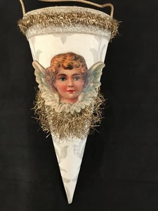 Antik Look Schrott Weihnachtsschmuck ENGEL -- Kegel, viktorianisch, Handarbeit - Bild 1 von 5