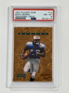 Eddie George 1997 Playoff Zone Treasures Gold /5 #12 PSA 8 Houston Oilers - Picture 1 of 3