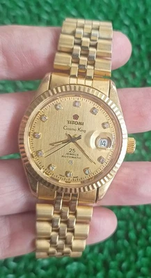 Nice & Rare Vintage Titoni Cosmo King Automatic 25 Jewels Swiss Gold tone Watch - Image 1 of 4