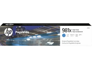 HP 981X High Yield Cyan Original PageWide Cartridge, ~10,000 pages, L0R09A - Picture 1 of 8