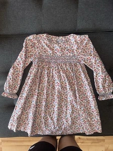 Mini Boden Girls Cord Smocked Dress Light Pink Brambler Dress Size 7-8Y - Picture 1 of 4
