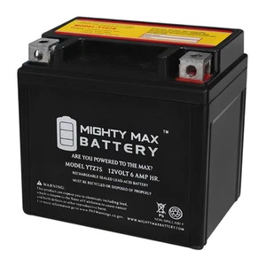 Mighty Max YTZ7S 12V 6AH Battery for Honda 50 CHF50 Metropolitan, II, SP '02-12 - Picture 1 of 6