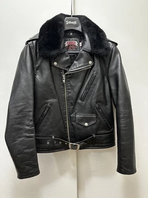 Schott Leather Jacket Ueno Shokai Co. Limited Model 613 - Image 1 of 4