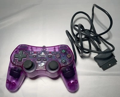 Nyko Viper 2 Coear Purple Controller for Sony Playstation 2 PS2 - Image 1 of 3