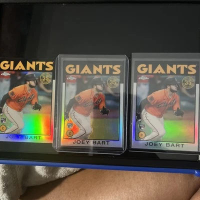 Joey Bart 2021 Topps Chrome 86BC-15 1986 35th Anniversary Rookie RC Giants - Image 1 of 3