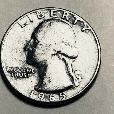 1965 p Washington quarter folder filler circulated Cover