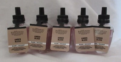 White Barn Bath & Body Works Wallflower Refill Bulbs Set Lot of 5 AMBER BLUSH - Image 1 of 4