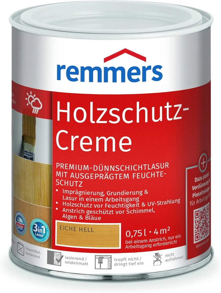Remmers Holzschutzcreme 750ml Außenbereich Holz Lasur Farbwahl MHD:2020-2024 - Bild 1 von 1