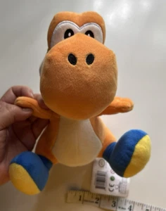 Peluche de peluche All Star Súper Mario Bros Orange Yoshi 2018 genuino 8" con etiqueta - Imagen 1 de 8