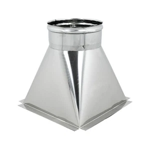 Tramoggia inox 6 decimi AISI 304 con aletta base 20x20cm a innesto F - Foto 1 di 4