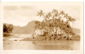 B14-80738 Circa 1935 RPPC Photo Postcard Samoa Harbor Island FREE SHIP US - Picture 1 of 2