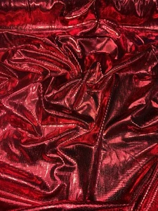 1 mtr rojo brillante a cuadros cojo elástico, tela de disfraz vestido... 58” de ancho - Imagen 1 de 3