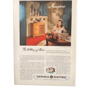 Anuncio de colección General Electric GE Musaphonic 1947 - Imagen 1 de 4