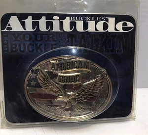 Montana Silversmith Belt Buckle American Pride Attitude - Sealed Package 60806P - Picture 1 of 8