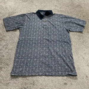 Honors Polo Shirt Mens Large Blue Cotton Vintage Golf Rugby Soft Adult Top 90's - Picture 1 of 7