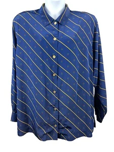 Ghirlanda natalizia blu vintage anni 90 Liz Claiborne Elizabeth bottoni top 20 - Foto 1 di 11