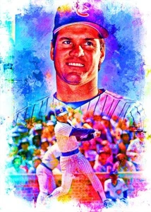 2022 RYNE SANDBERG CC 2/10 STAMPA ORIGINALE ARTE SCHIZZO CARD ARTISTA FIRMATO - Foto 1 di 2