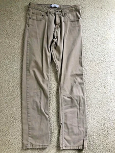 Boys Lee Dungarees adjustable waist Brown / Tan Denim Pants jeans Size 18 Slim - Picture 1 of 3