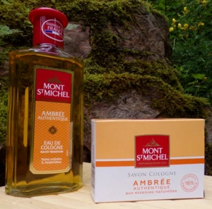 LOT DE MONT ST MICHEL - AMBREE AUTHENTIQUE - EAU DE COLOGNE 250 ML + SAVON 125 G - Imagen 1 de 6