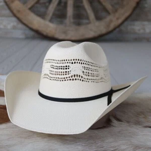 Atwood Kids Bangora Straw Cowboy Hat - Picture 1 of 3