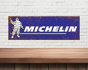 Michelin tyres Metal Sign,rustic Look, Garage. Home Bar Metal Signs - Foto 1 di 1
